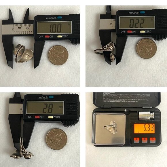 VTG Sterling Silver 925 Southwest Native Style Black Onyx Bypass Band Ring Sz 7 - Picture 10 of 16